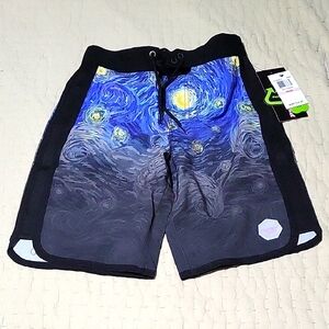 NWT Psycho Tuna Starry Atlantis Swim Shirts Size 10 Boys